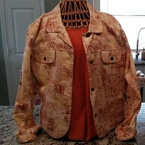 Christopher & Banks Jean Jacket with T-shirt